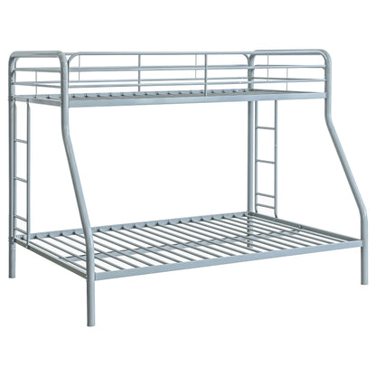 Carson T/F Bunk Bed - Glossy Silver