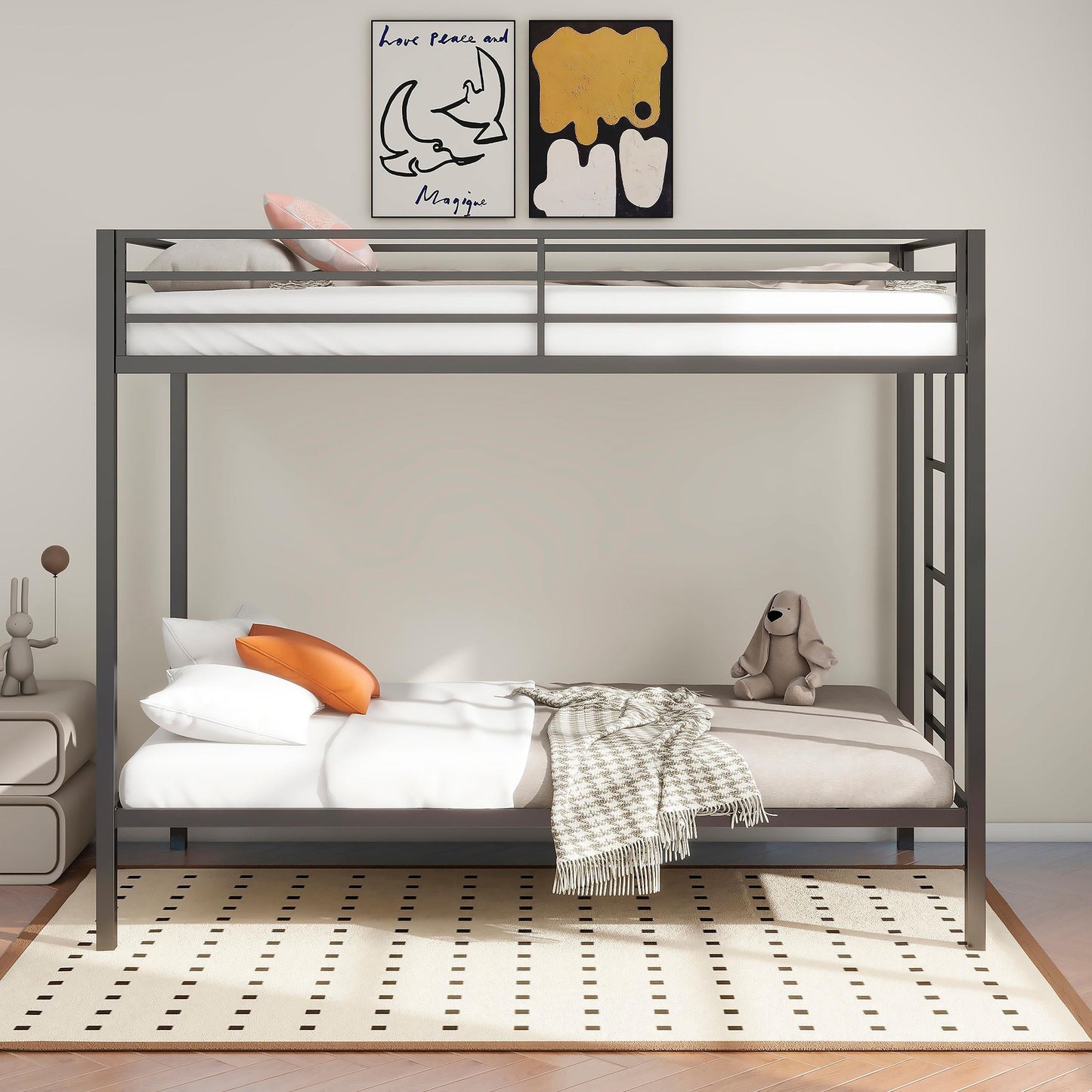 Alevera T/T Bunk Bed - Matte Black