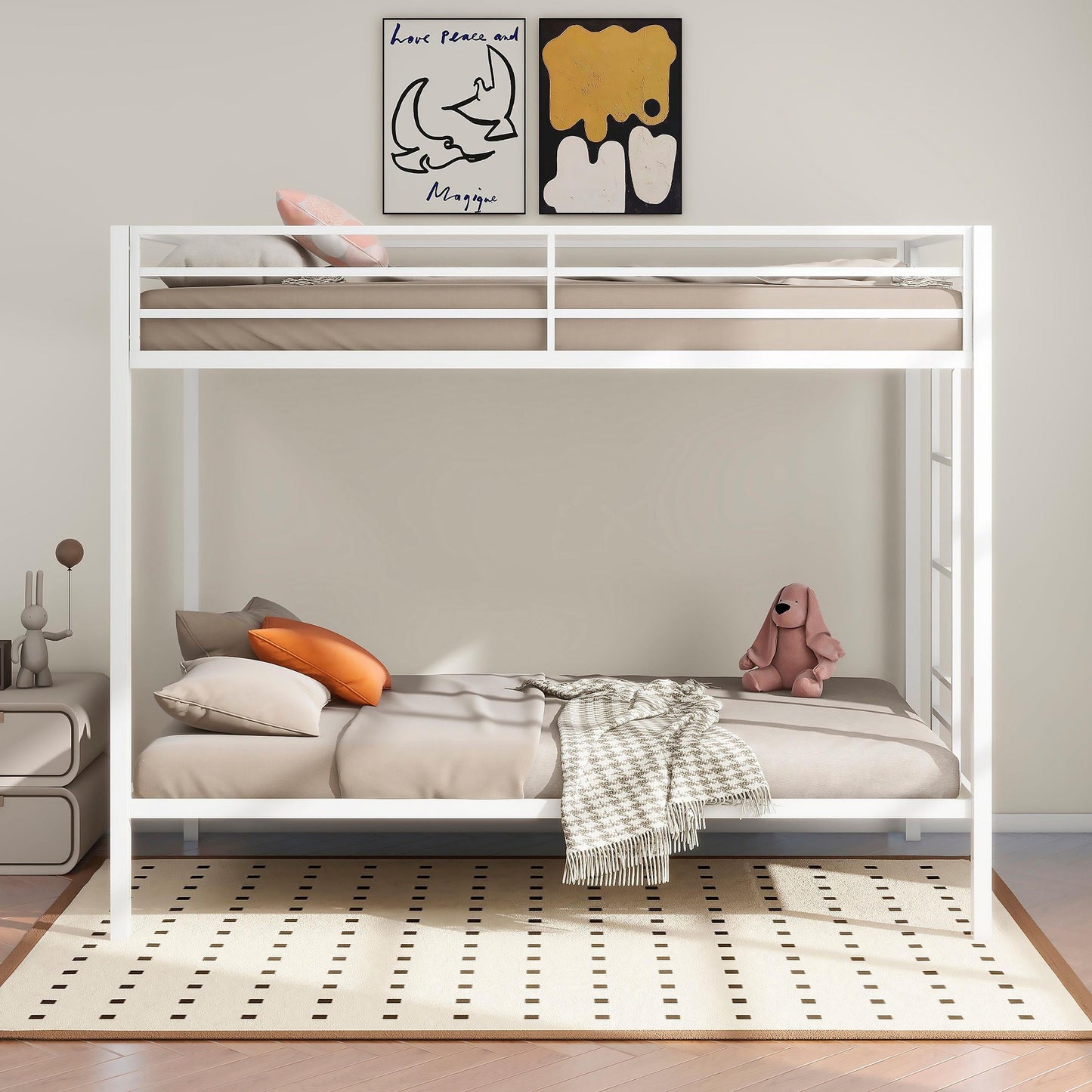 Alevera T/T Bunk Bed - Matte White