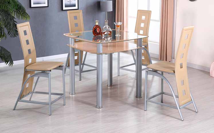 D652 Beige / Grey Table Dining Set