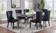 D688 Silver Finish Mirror Table Dining Set