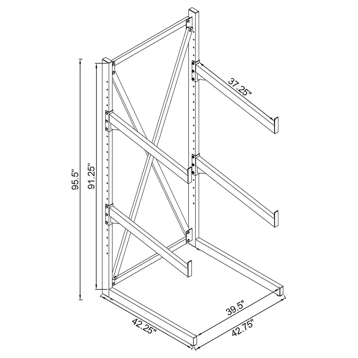 Duarto Sofa Display Rack in Black - Coaster Furniture