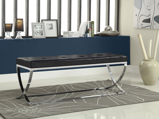 Walton Bench in Black - Coaster Furniture