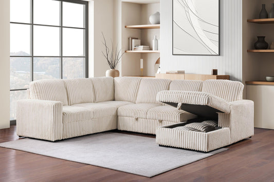 Devonshire Sleeper Sectional in Camel - Coaster Furniture
