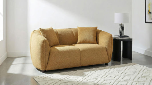 Aleisha Loveseat in Mustard Yellow - Coaster Furniture