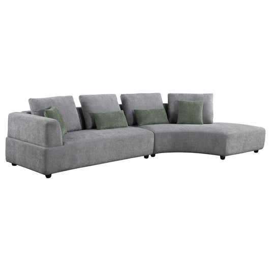 Toscano Sectional in Grey - Coaster Furniture