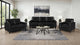 Scotland Stationary Sofa Set in Black - Coaster Furniture