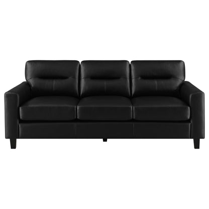 Scotland Stationary Sofa Set in Black - Coaster Furniture