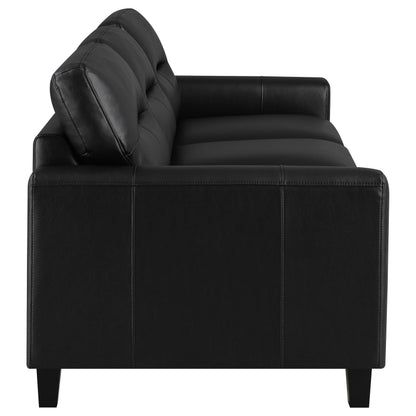 Scotland Stationary Sofa Set in Black - Coaster Furniture