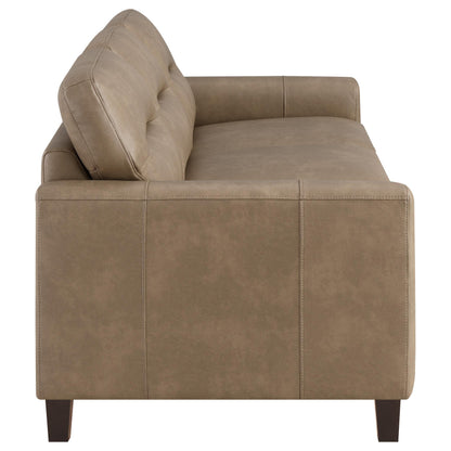 Scotland Stationary Sofa Set in Black - Coaster Furniture