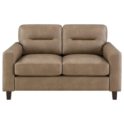 Scotland Stationary Sofa Set in Black - Coaster Furniture