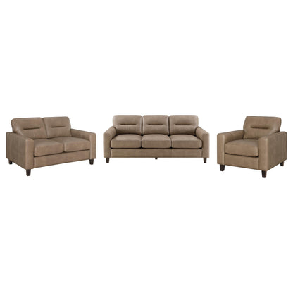 Scotland Stationary Sofa Set in Black - Coaster Furniture