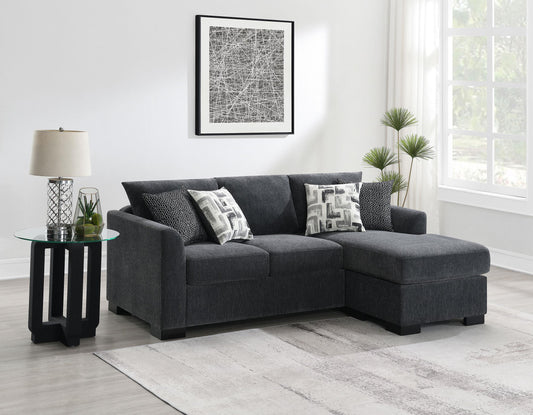 Storey Sleeper Sectional in Dark Grey - Coaster Furniture