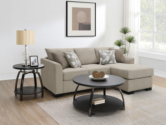Storey Sleeper Sectional in Dark Grey - Coaster Furniture