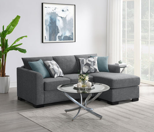 Storey Sleeper Sectional in Dark Grey - Coaster Furniture