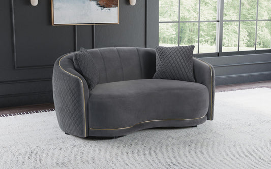 Brookside Loveseat in Dark Grey - Coaster Furniture