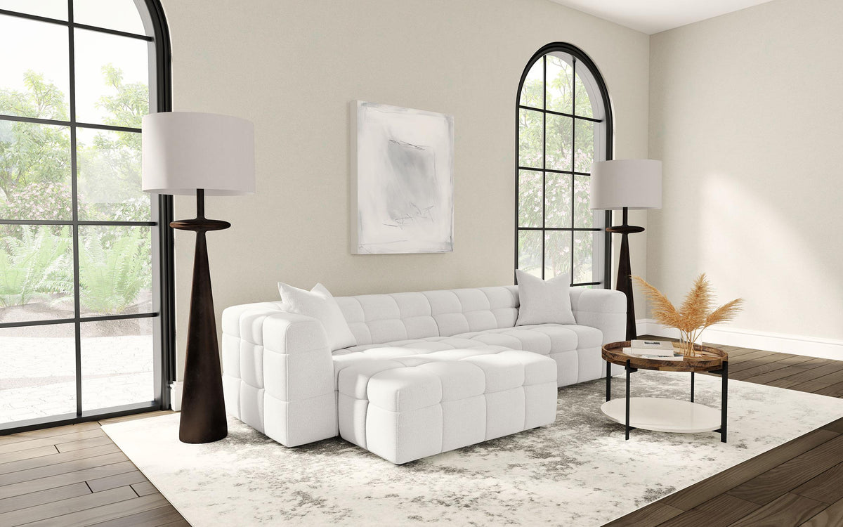 Everly Ottoman in Off White - Coaster Furniture