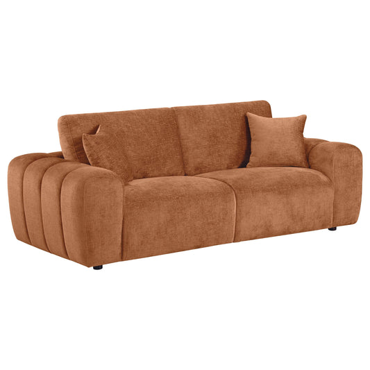 Burnett Sofa in Burnt Orange - Coaster Furniture