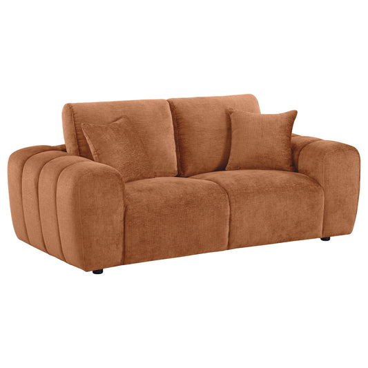 Burnett Loveseat in Burnt Orange - Coaster Furniture
