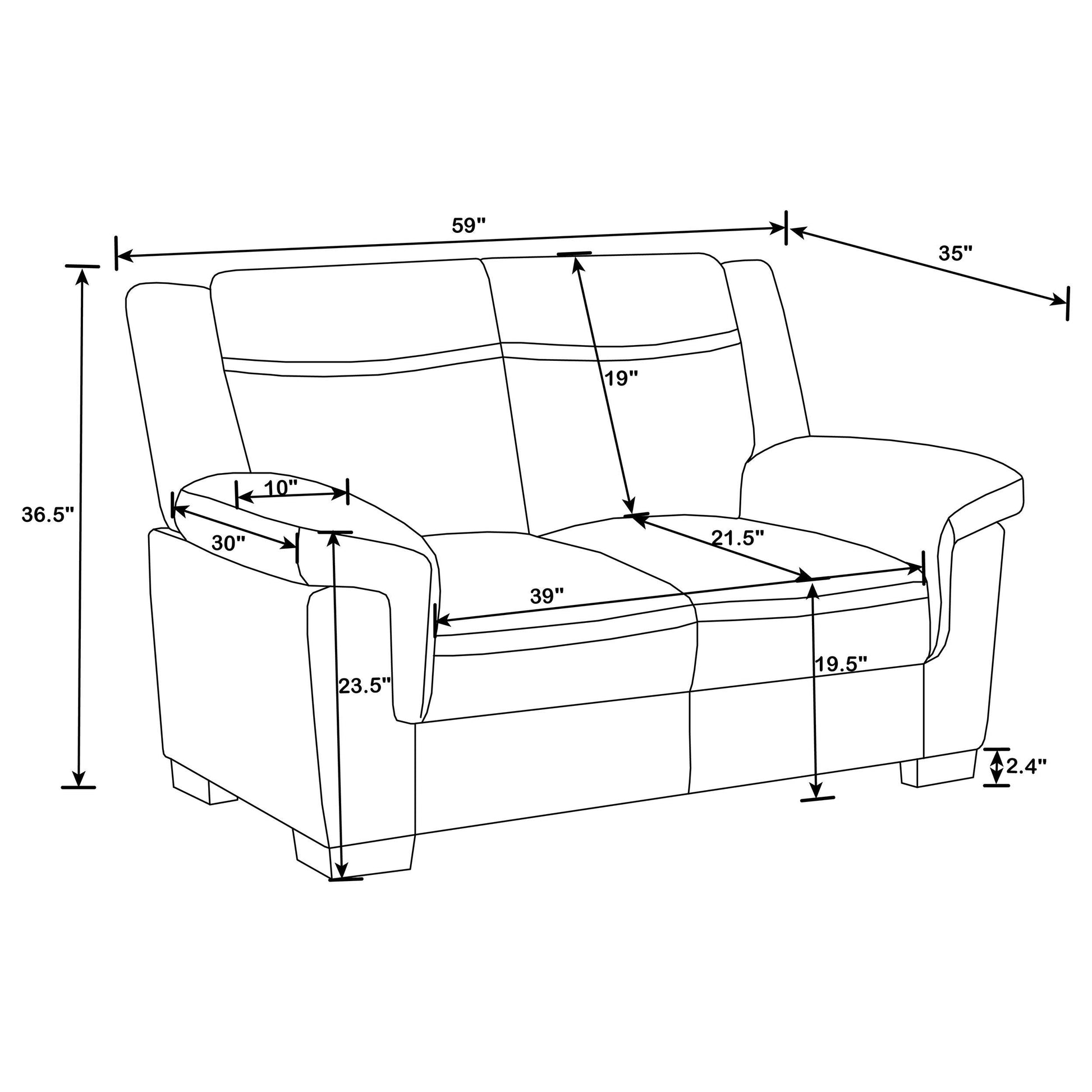 Arabella Stationary Sofa Set