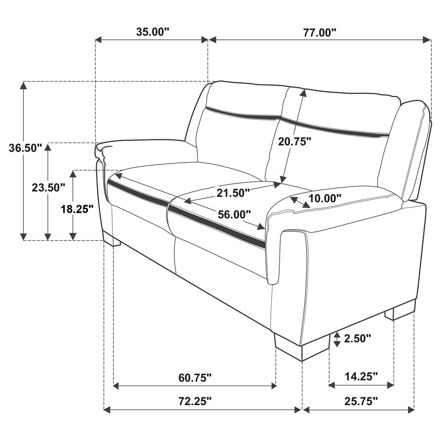 Arabella Stationary Sofa Set