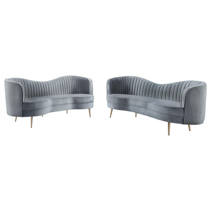 Sophia 2-Piece Sofa Set in Grey - Coaster Furniture