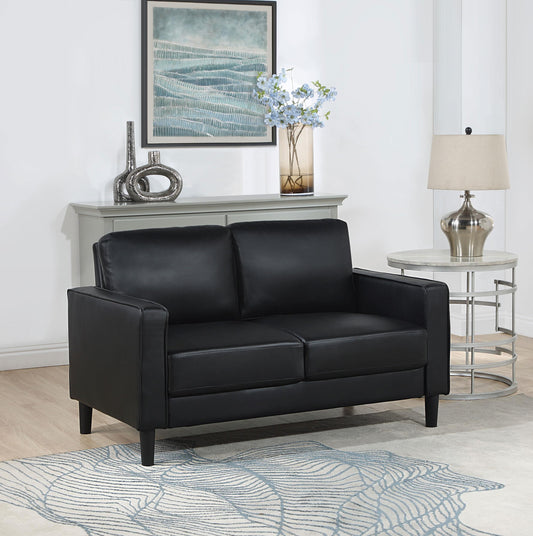 Ruth Loveseat in Black - Coaster Furniture