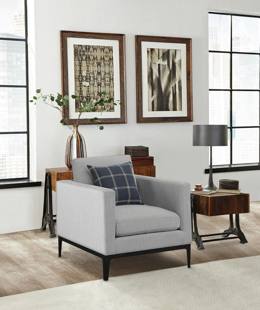 Apperson Chair in Light Grey - Coaster Furniture