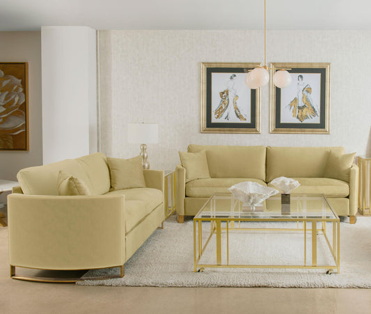 Corliss Stationary Sofa Set in Beige - Coaster Furniture