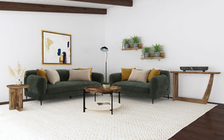 Jade Stationary Sofa Set - Green