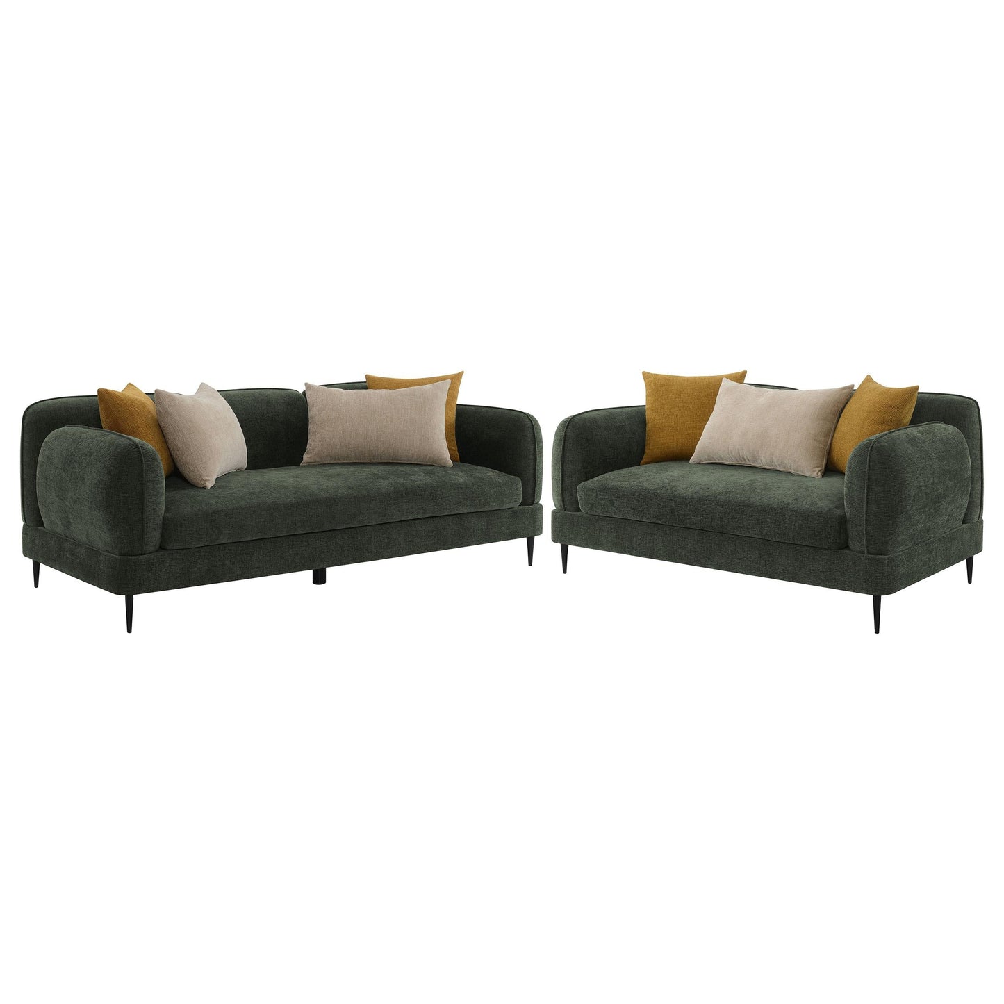 Jade Stationary Sofa Set - Green
