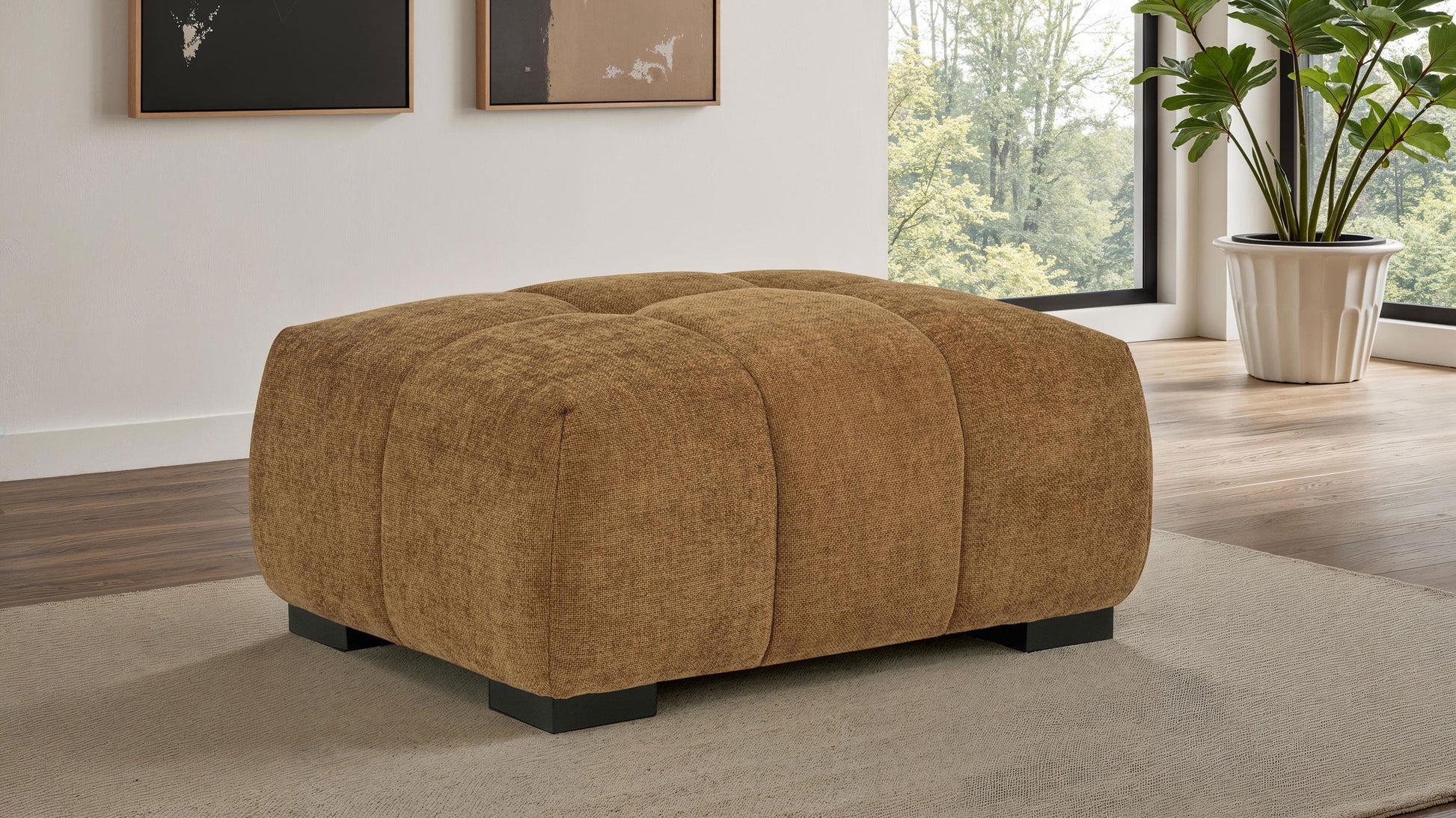 Octavia Ottoman in Amber - Coaster Furniture