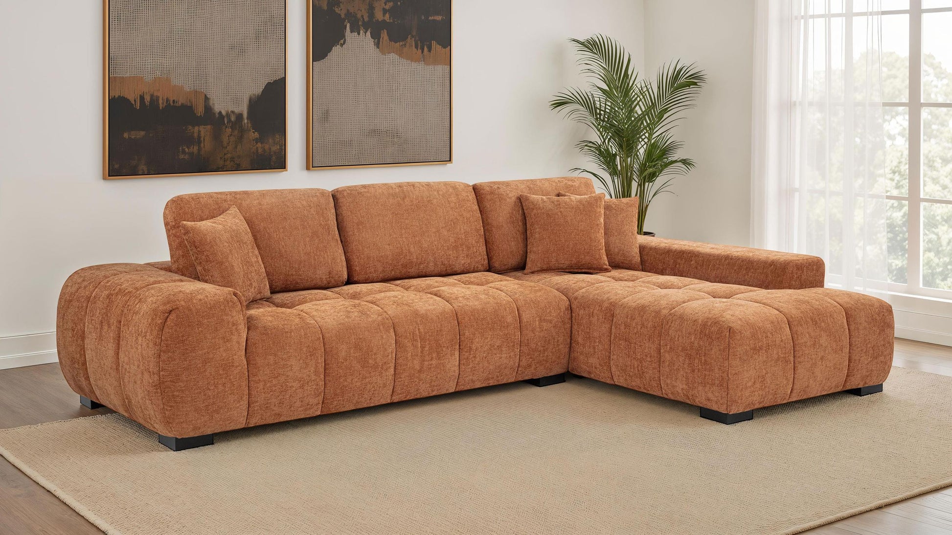 Octavia Sectional - Orange