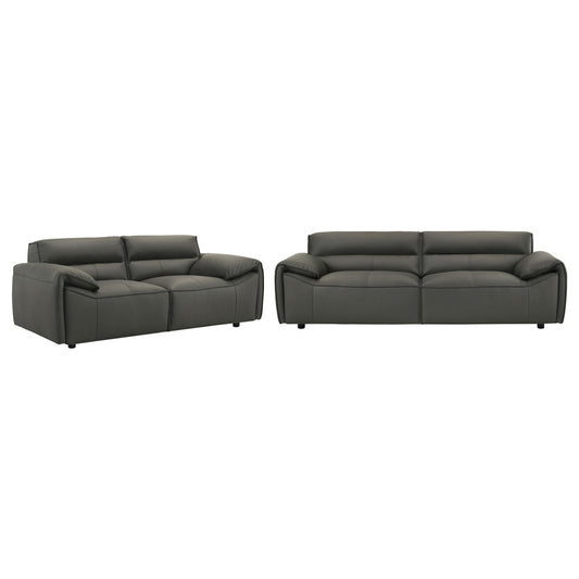 Buxton Stationary Sofa Set in Orange - Coaster Furniture