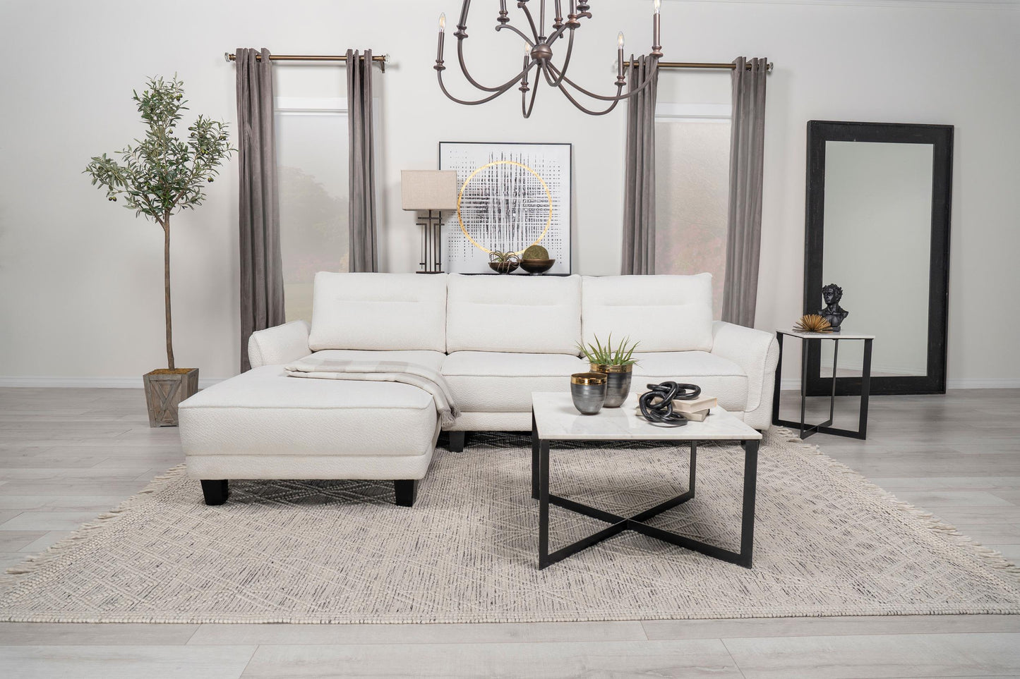 Caspian Sectional - White