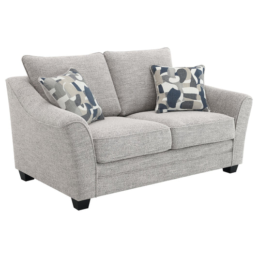 Tomkins Loveseat in Light Grey - Coaster Furniture
