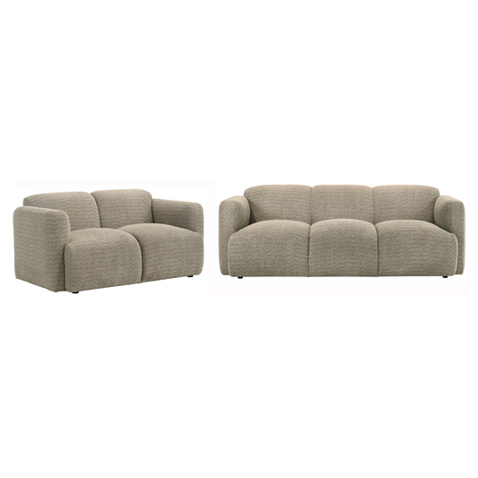 Dorset Stationary Sofa Set in White - Coaster Furniture