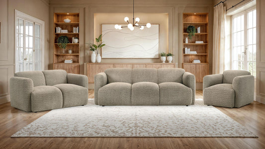 Dorset Stationary Sofa Set in White - Coaster Furniture