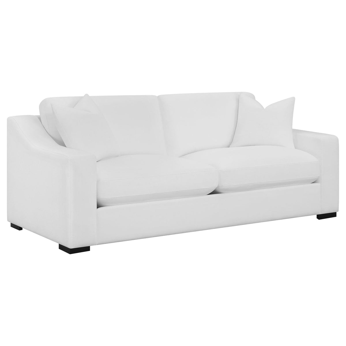 Ashlyn Stationary Sofa Set in White - Coaster Furniture