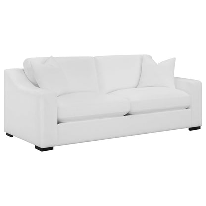 Ashlyn Stationary Sofa Set in White - Coaster Furniture
