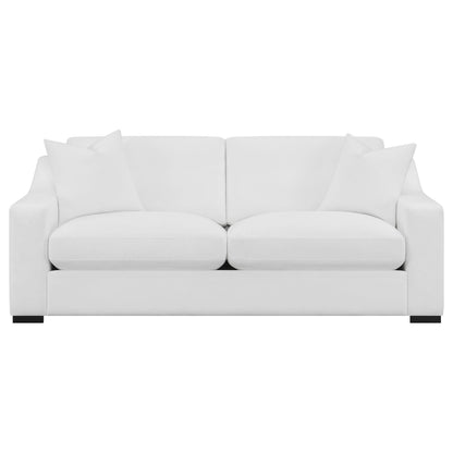 Ashlyn Stationary Sofa Set in White - Coaster Furniture