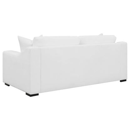Ashlyn Stationary Sofa Set in White - Coaster Furniture
