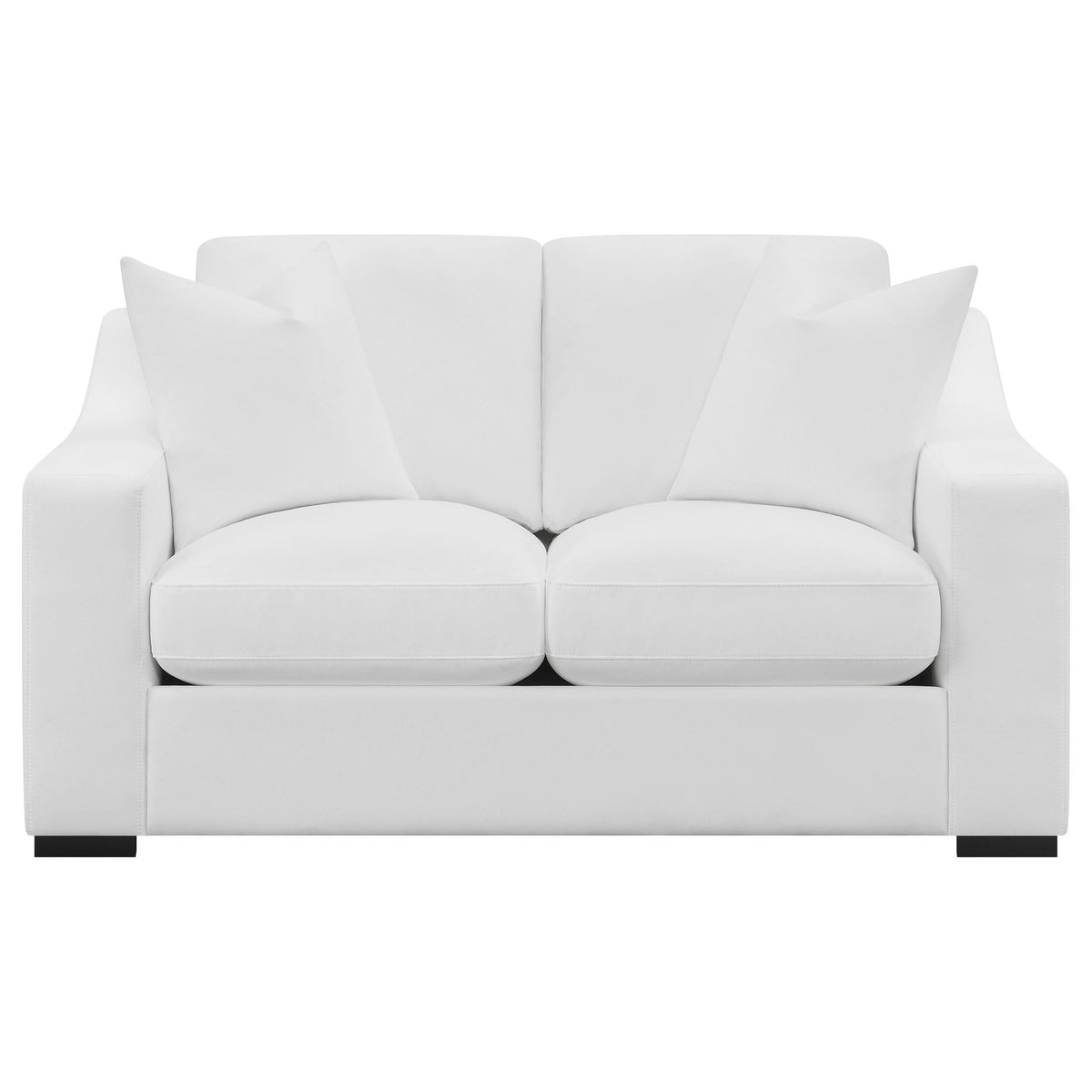 Ashlyn Stationary Sofa Set in White - Coaster Furniture