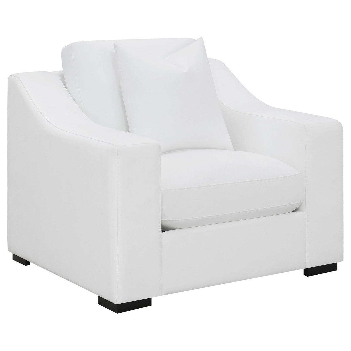 Ashlyn Stationary Sofa Set in White - Coaster Furniture