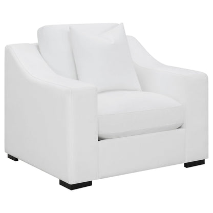 Ashlyn Stationary Sofa Set in White - Coaster Furniture