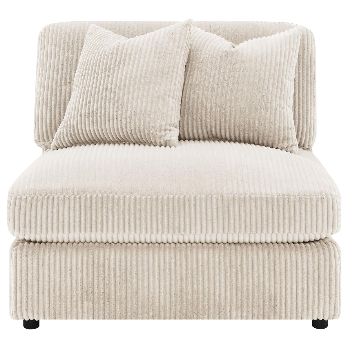 Ashlyn Armless Chair in White - Coaster Furniture