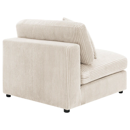 Ashlyn Armless Chair in White - Coaster Furniture