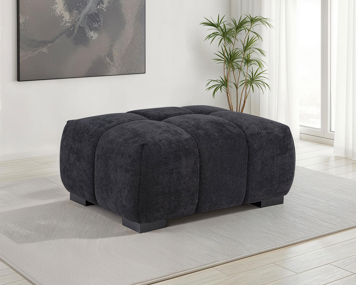 Octavia Ottoman in Black - Coaster Furniture
