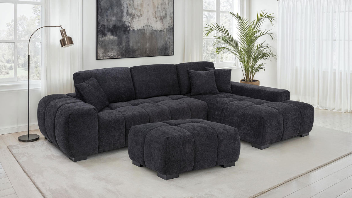 Octavia Ottoman in Black - Coaster Furniture