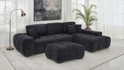 Octavia Ottoman in Black - Coaster Furniture